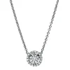 Collier aus 950 Platin 26 Brillanten 0,19ct TW-SI L:45cm