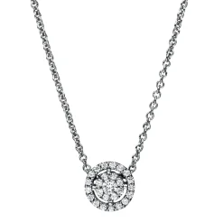 Collier aus 950 Platin 26 Brillanten 0,19ct TW-SI L:45cm