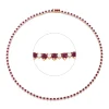 Collier aus 585 Rotgold 90 Rubine 9,48ct rot 87 Brillanten 2,53ct TW-SI L:43,2cm