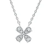 Collier aus 750 Weißgold 4 Brillanten 0,05ct F-SI 4 Brillanten 0,02ct F-SI L:44cm