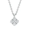 Collier aus 750 Weißgold 4 Brillanten 0,16ct TW-SI 1 Brillant 0,02ct TW-SI L:45cm