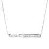 Collier aus 750 Weißgold 30 Diamanten Trapez-Schliff 0,29ct TW-SI/PI L:46cm