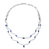 Collier aus 750 Weißgold 18 Saphire 7,92ct blau 234 Brillanten 3,96ct TW-VSI/SI