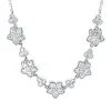 Collier Blumen aus 750 Gold Weißgold 48 Diamanten 0,91ct TW-SI L:45cm