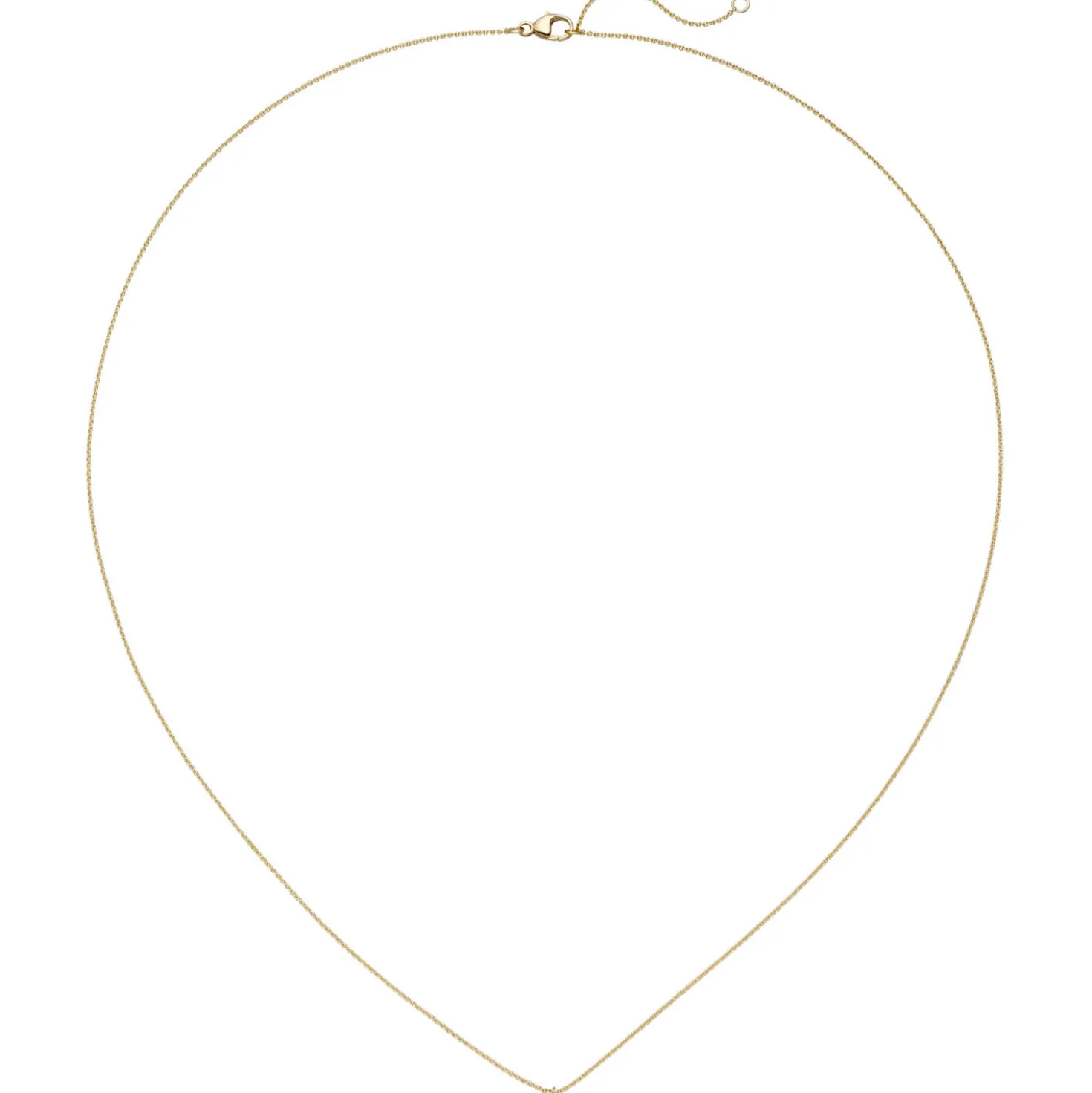 Collier Brillant 0,1 Ct W/SI mit Ankerkette 750 Gold Gelbgold 42-45cm Halskette