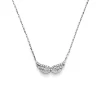 Collier Flügel aus 585 Gold Weißgold mit 42 Diamanten 0.21ct TW-SI 42-45cm