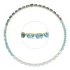 Collier 750 Gelbgold 46 Topase 42ct London Blue 46 Brillanten 0,79ct TW-SI L:42cm
