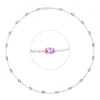Collier 750 Gold weiß/rot 20 Saphire 11,96ct pink 187 Brillanten 3,4ct TW-VSI/SI