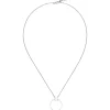 Collier Halskette aus 585 Gold Weißgold mit 14 Diamanten 0,07 Ct. W-SI 45cm
