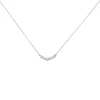 Collier Halskette mit Anhänger 585 Gold Weißgold 5 Diamanten 0.08Ct W/SI 42cm
