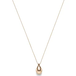 Collier Halskette mit Anhänger Tropfen 20x12mm 585 Gold Rotgold 45cm glänzend