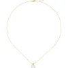 Collier Halskette mit Süßwasser Perle Anhänger aus 750 Gold Gelbgold 42-45cm