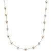 Collier Halskette mit Zwischen-Elementen 585 Gold Weißgold Rotgold bicolor 45cm