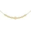 Collier Halskette Rundankerkette mit Plättchen 925 Silber vergoldet glänzend 42-45cm