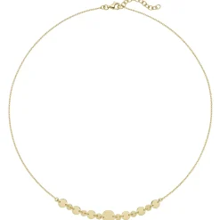 Collier Halskette Rundankerkette mit Plättchen 925 Silber vergoldet glänzend 42-45cm