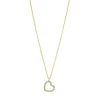 Collier Herz aus 750 Gold Gelbgold 20 Brillanten 0,06ct TW-SI L:45cm