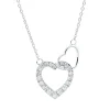 Collier Herz aus 750 Gold Weißgold 20 Brillanten 0,2ct TW-SI L:45cm