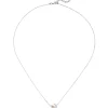 Collier Kette mit Anhänger Anker 925 Silber 18 Zirkonia teilrotvergoldet 45cm