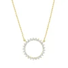 Collier Kreis aus 750 Gold Gelbgold 25 Brillanten 0,44ct I-SI L:45cm