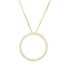 Collier Kreis aus 750 Gold Gelbgold 41 Brillanten 0,27ct TW-SI L:45cm