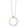 Collier Kreis aus 750 Gold Gelbgold 33 Brillanten 0,27ct TW-SI L:42cm