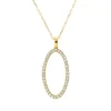 Collier Kreis aus 750 Gold Gelbgold 37 Diamanten 0,19ct TW-SI L:45cm