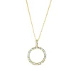 Collier Kreis aus 750 Gold Gelbgold 25 Diamanten 0,76ct TW-SI L:45cm