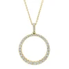 Collier Kreis aus 750 Gold Gelbgold 37 Diamanten 0,81ct TW-SI L:45cm