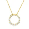 Collier Kreis aus 750 Gold Gelbgold 18 Diamanten 0,49ct TW-SI L:45cm
