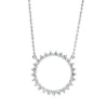 Collier Kreis aus 750 Gold Weißgold 25 Brillanten 0,43ct TW-SI L:45,7cm