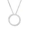 Collier Kreis aus 750 Gold Weißgold 25 Brillanten 0,15ct TW-SI L:45cm