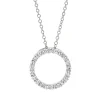 Collier Kreis aus 750 Gold Weißgold 21 Brillanten 0,58ct TW-VSI L:45cm