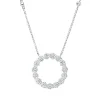 Collier Kreis aus 585 Gold Weißgold 49 Diamanten 1,35ct L:45,7cm
