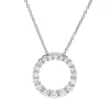 Collier Kreis aus 750 Gold Weißgold 18 Diamanten 0,49ct TW-SI L:45cm