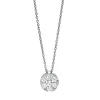 Collier Kreis 750 Weißgold 6 Brillanten 0,27ct TW-SI 1 Brillant 0,1ct TW-SI L:45cm