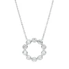 Collier Kreuz aus 750 Weißgold 10 Diamanten Oval-Schliff 1,4ct TW-VSI L:42cm