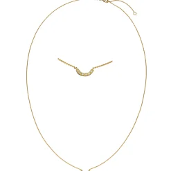 Collier mit Anhänger 750 Gold Gelbgold 6 Diamant-Brillanten 0,03 Ct. 42-45cm
