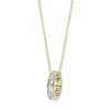 Collier mit Ring aus 750 Gold Gelbgold 25 Diamanten 0,69ct TW-SI L:45cm