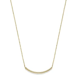 Collier Mittelteil Anhänger in Bogenform 585 Gold Gelbgold 45cm
