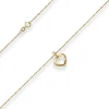 Collier mit Zirkonia Singapurkette Goldkette Herz aus 375 Gold Gelbgold 45cm