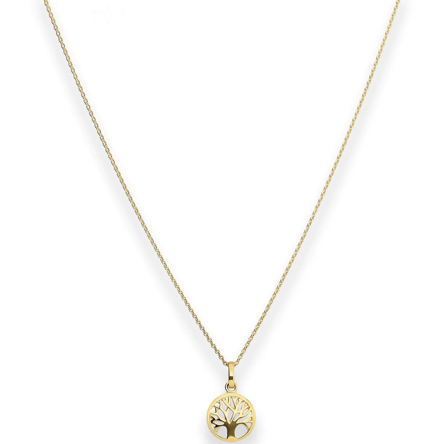 Collier Rund-Ankerkette Kette Lebensbaum Halskette aus 585 Gold Gelbgold 42cm
