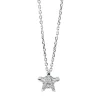 Collier Stern 750 Weißgold 5 Diamanten Triangel-Sonderschliff 0,16ct F-VVS L:42cm