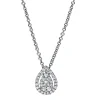 Collier Tropfen aus 585 Gold Weißgold 31 Diamanten 0,24ct TW-SI L:45cm