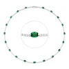Collier 750 Weißgold 19 Tsavorithe 9,17ct grün 180 Brillanten 3,29ct TW-VSI/SI