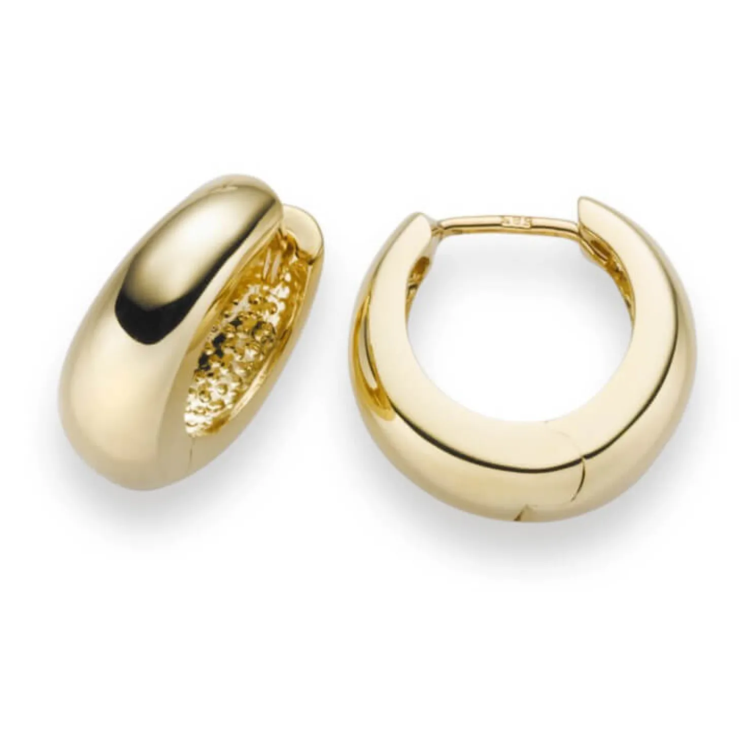 Creole Creolen 13,5x5,5mm 750 Gold Gelbgold Ohrringe Ohrschmuck rund