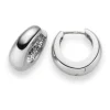 Creole Creolen 13,5x5,5mm 585 Gold Weißgold Ohrringe Ohrschmuck rund