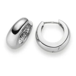Creole Creolen 13,5x5,5mm 750 Gold Weißgold Ohrringe Ohrschmuck rund