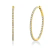 Creolen aus 750 Gold Gelbgold 90 Brillanten 1,25ct I-SI 31,2x1,5mm