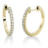 Creolen aus 750 Gold Gelbgold 28 Brillanten 0,36ct TW-SI 17,3x1,6mm