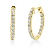 Creolen aus 750 Gold Gelbgold 34 Brillanten 0,96ct TW-SI 19,6x2,5mm